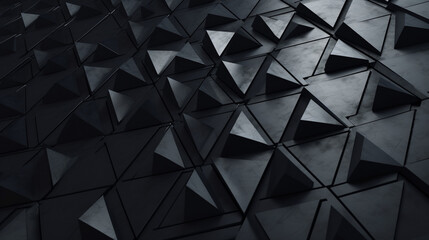  Abstract Black Triangles on Grunge Surface for Design Generative AI