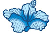 hibiscus illustration ,refreshing light blue,  image of southern country and hawaii and tropical image | apparel, textile