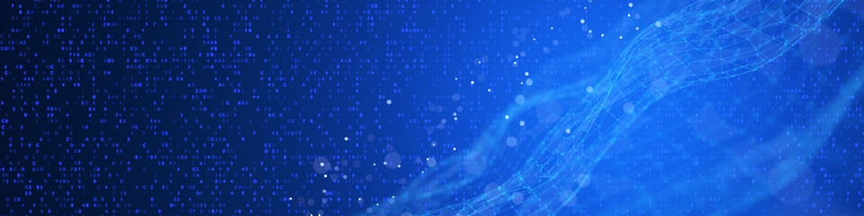 Blockchain technology. Network structure background. Data background. WEB 3 background. Artificial Intelligence. Machine learning. AI. Big data. Abstract network of neurons. 3d render.
