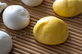 Fototapeta Tulipany - steamed bun, wowotou, traditional Chinese snack, delicious and healthy coarse grain food