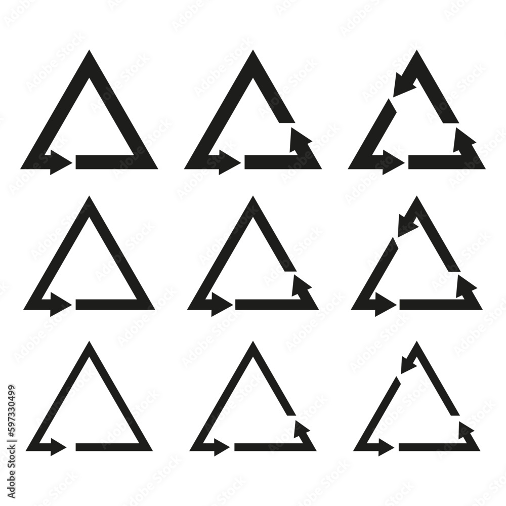 Infographic with triangle arrows. Design element. Vector illustration ...