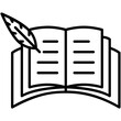 © Liara Studio - story icon. journalist text publication symbol. line icon vector stock