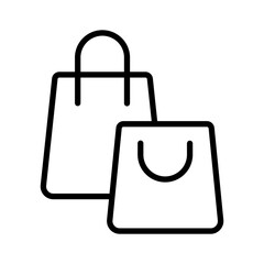 Wall Mural - Shopping outline icon for commerce and shopping, 
purchase, buy, bag logo