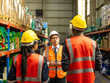 © SpaceOak - Warehouse manager assesses individual performance of staff. Evaluate work quality, skill levels, improvement needs. Giving guidance and direction. Identifying competency gaps, creating an action plan