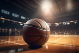 Fototapeta Sport - Basketball ball arena sport. Generate Ai