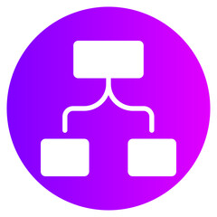 decision tree gradient icon