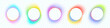 © Ron Dale - Color gradient circle backgrounds, abstract colors blend mesh with soft neon light, vector shapes. Color blend gradation texture. Logo template