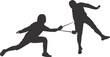 Fencing sport silhouette 2023042813