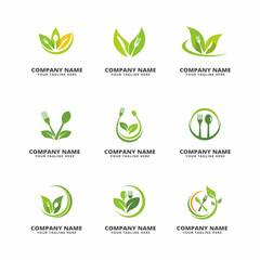 Sticker - set of helthly food vector icon