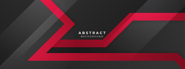 Minimal black and red geometric shapes abstract modern background design. Design for banner
