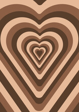 Background With Brown Hearts