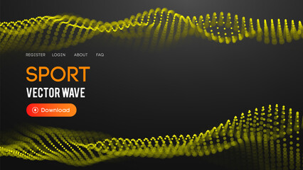 Wall Mural - Sport game background. Vector abstract speed wave. Futuristic technology background. Big data