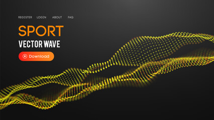 Wall Mural - Sport game background. Vector abstract speed wave. Futuristic technology background. Big data