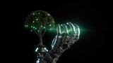 Fototapeta  - Zrobotyzowana dłoń trzyma drzewo, futurystyczna koncepcja, zastosowanie sztucznej inteligencji do ochrony środowiska.