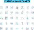 © Nina - Statistics and charts linear icons set. Data, Graphs, Trends, Variance, Correlation, Standard deviation, Scatterplot line vector and concept signs. Bell curve,Histogram,Frequency outline illustrations