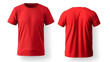 blank red t shirt mockup,close up red t-shirt on white background ,generative ai