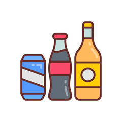 Wall Mural - Beverages icon in vector. Illustration