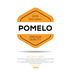 Wall Mural - Creative (Pomelo) logo, Pomelo sticker, vector illustration.