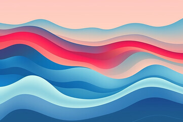 Psychedelic blue themed gradient wavy background 