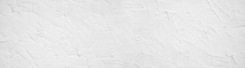 Fototapete - White rough plaster facade building wall texture background banner panorama