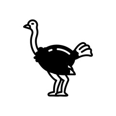 Wall Mural - Ostrich icon in vector. Illustration