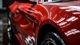 The gloss of a scratch resistant car finish. AI generated