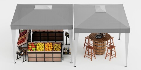 Wall Mural - Realistic 3D Render of Fair Stand