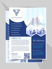 Flyer template layout design. Corporate business annual report, catalog, magazine, brochure, flyer design. A creative, modern, bright concept in a minimal and simple style.