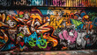 © Jeronimo Ramos - Vibrant colors illuminate chaotic city street graffiti generated by AI