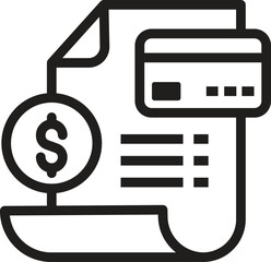 Wall Mural - Payment and bill invoice icon