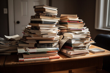 Many Books Piles, Generative AI