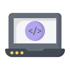 Aufkleber - Code Writing Flat Icon