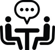 © AunAun art studio - business consulting icon vector, business discussion