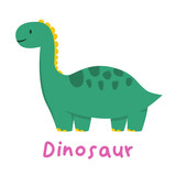Fototapeta Dinusie - Cute dinosaur cartoon for illustration, clip art and kid