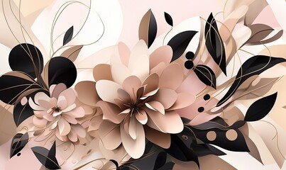 Wall Mural - abstract abstract floral arrangement background Generative AI