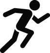run icon, running man icon vector symbol