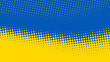 Blue and yellow background with halftone effect. Vector pattern