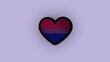 heart bisexual flag LGBT 3d 
