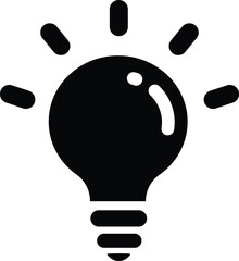 Canvas Print - lightbulb icon, idea vector illustration