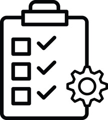 Canvas Print - project management icon vector clipboard symbol