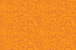 © chrupka - barbecue seamless pattern with ketchup, onion, mushroom, beer bottle, steak, grill tongs, sausage, grill icons- vector illustration