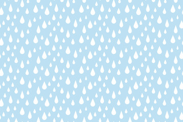 seamless pattern of falling water drops- vector illustration