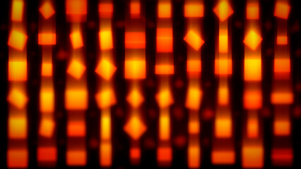 Wall Mural - red and orange blocks - geometry randomization concept - abstract 3d illustration