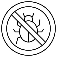Wall Mural - Modern design icon of no bug