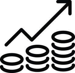 Wall Mural - income growth Icon