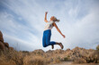 © Elena Ray - Senior Woman in the desert expressing wellness and heath.