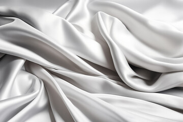 the luxurious silver silk cloth gracefully swaying in the gentle breeze, emanating a heavenly glow. 