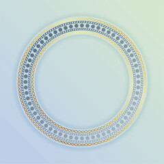 Sticker - elegant lace frame design for handmade ornamental embroidery