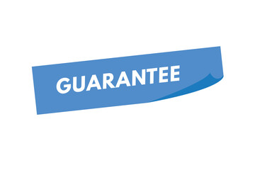 Guarantee text Button. Guarantee Sign Icon Label Sticker Web Buttons