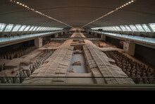 Exhibition Hall Of Terracotta Warriors And Horses In The Mausoleum Of Qin Shihuang In Xi'an, China.